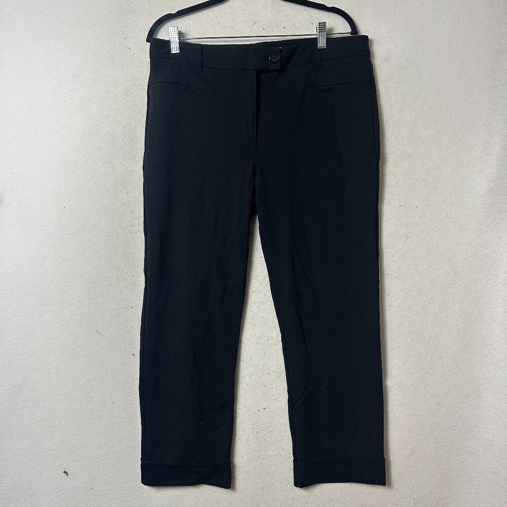 Betabrand Yoga Classic Dress Pants Size XL Black Bootcut Stretch‎